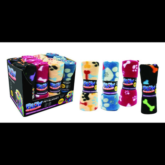 PET BLANKET POLAR FLEECE 4ASST