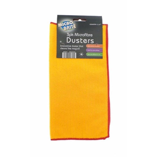 COUNTRYCLUB 3 MICROFIBRE DUSTERS YELLOW