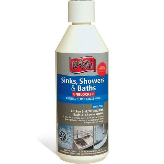 KNOCK OUT KITCHEN & BATHROOM UNBLOCKER 500ML PK6