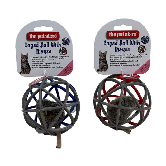 PET STORE CAGED BALL WITH MOUSE