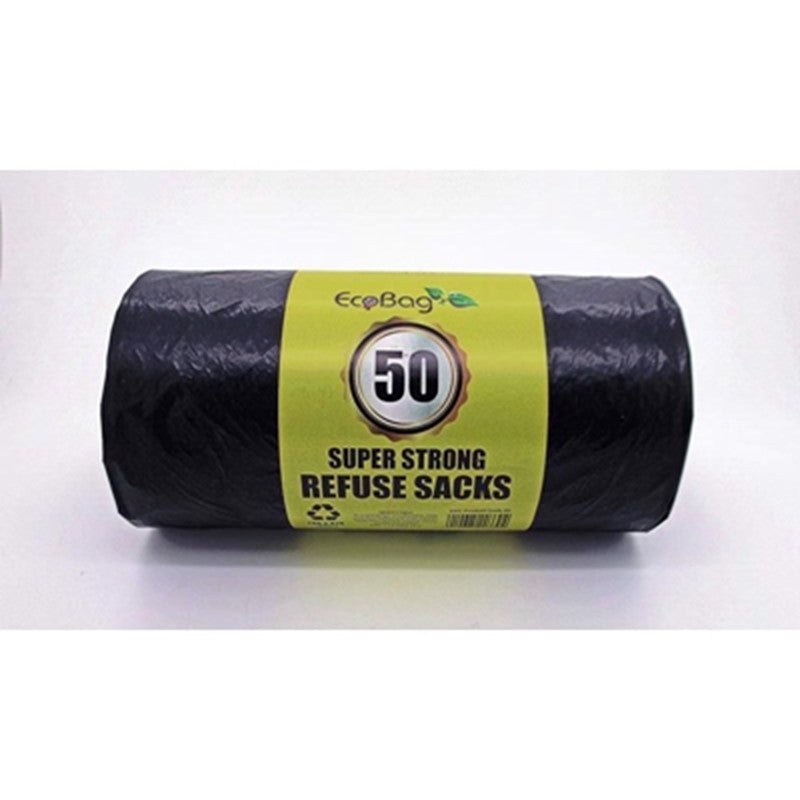 ECOBAG BLACK SUPERSTRONG 50 BAGS 90 LTR